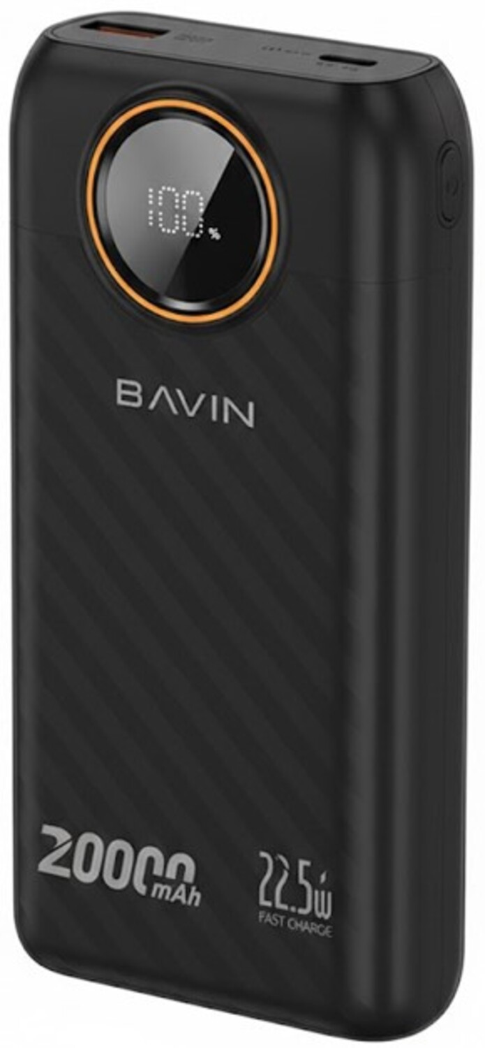 Батарея мобильная Bavin PC1153S 20000 mAh FAST CHARGING 22.5W Black (Y-PC1153S-BK) - Фото 1