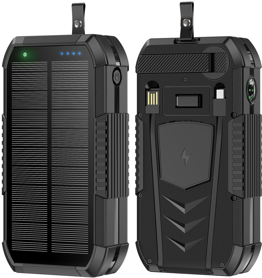 Батарея мобильная Aura NRG-40SE ARM SOLAR 40000 mAh Wireless Dynamo charging Black (PBANRG40SEB) - Фото 1
