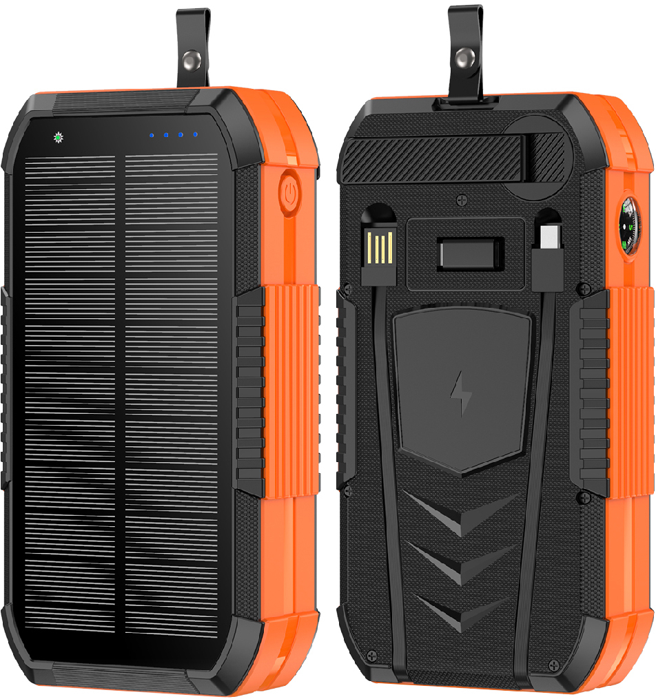 Батарея мобильная Aura NRG-40SE ARM SOLAR 40000 mAh Wireless Dynamo charging Orange (PBANRG40SEO) - Фото 1
