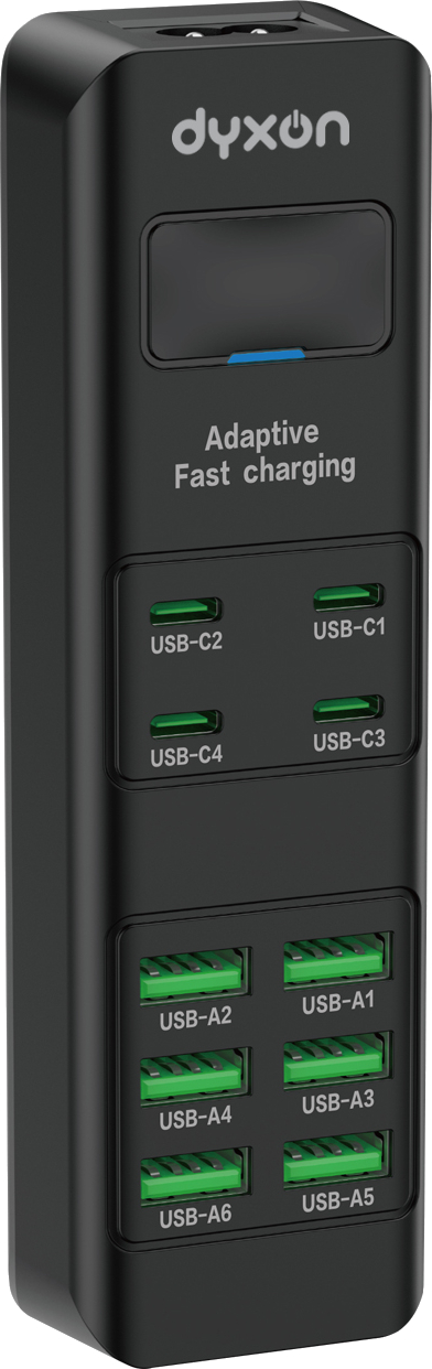 Купити Мережевий фільтр Dyxon US-D03 28W 4xUSB-C+6xUSB-A FAST CHARGER 2m Black (DXN-USD03-28W-2M-B) - Фото 1 Мережевий фільтр Dyxon US-D03 28W 4xUSB-C+6xUSB-A FAST CHARGER 2m Black (DXN-USD03-28W-2M-B) - Фото 1