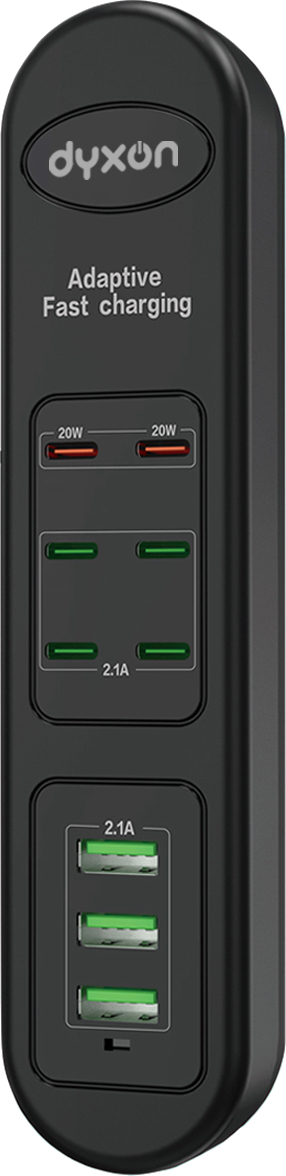 Купити Мережевий фільтр Dyxon US-D02 55W 6xUSB-C (PD)+3xUSB-A FAST CHARGER 2m Black (DXN-USD02-55W-2M-B) - Фото 1 Мережевий фільтр Dyxon US-D02 55W 6xUSB-C (PD)+3xUSB-A FAST CHARGER 2m Black (DXN-USD02-55W-2M-B) - Фото 1