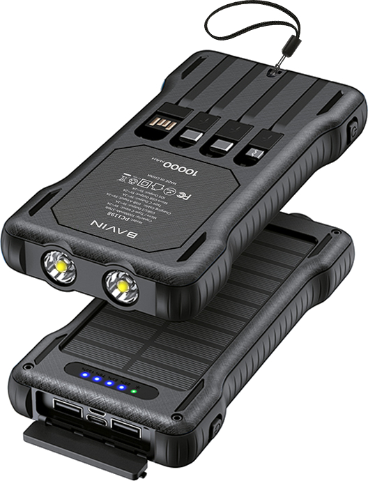 Купить Батарея мобильная Bavin PC1198 10000 mAh SOLAR Led Lights Black (Y-PC1198 BK) - Фото 1 Батарея мобильная Bavin PC1198 10000 mAh SOLAR Led Lights Black (Y-PC1198 BK) - Фото 1