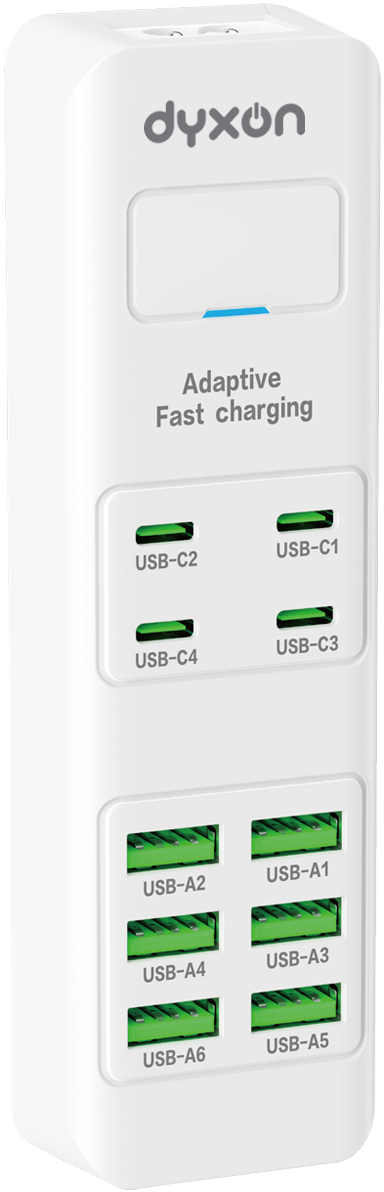 Купити Мережевий фільтр Dyxon US-D03 28W 4xUSB-C+6xUSB-A FAST CHARGER 2m White (DXN-USD03-28W-2M-W) - Фото 1 Мережевий фільтр Dyxon US-D03 28W 4xUSB-C+6xUSB-A FAST CHARGER 2m White (DXN-USD03-28W-2M-W) - Фото 1