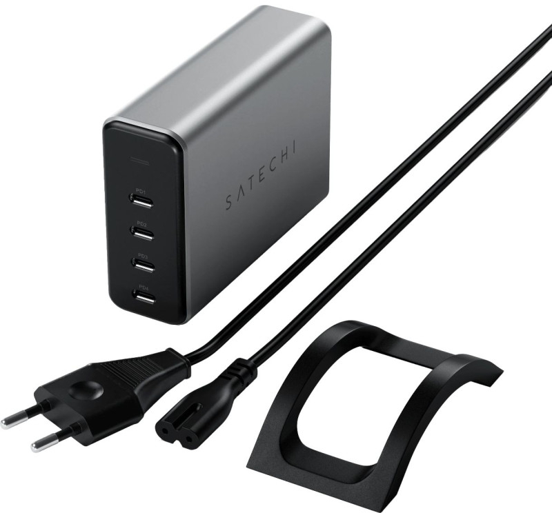 Сетевое зарядное устройство Satechi 165W USB-C 4-Port PD GaN Charger Space Gray (ST-UC165GM-EU) - Фото 1