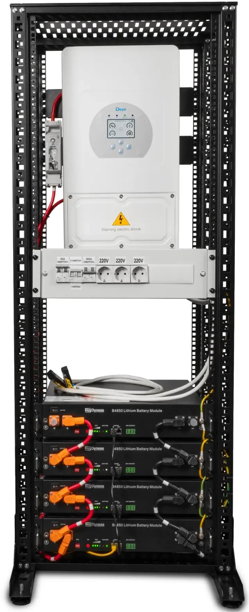 Система хранения энергии Solarverse 8kW-DEYE 9.6kWh-Dyness 4BAT LiFePO4 6000 циклов (SVR24-1DE8K1-LDY9.6K1-0) - Фото 1