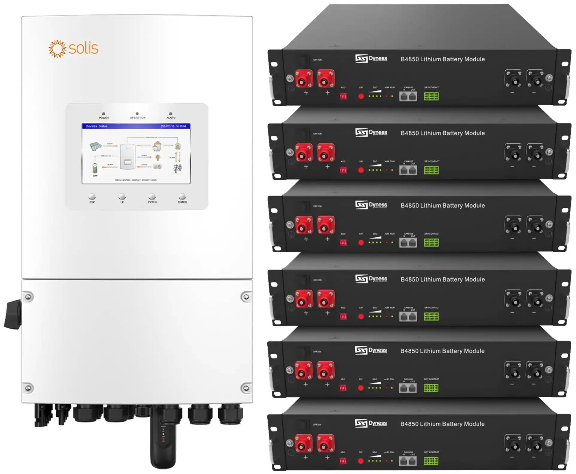 Система хранения энергии Solis S6-EH1P6K-L-PLUS-LDY14.4K1-LFP - Фото 1