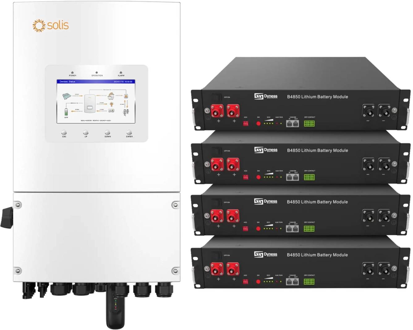 Система хранения энергии Solis S6-EH1P6K-L-PLUS-LDY9.6K1-LFP - Фото 1