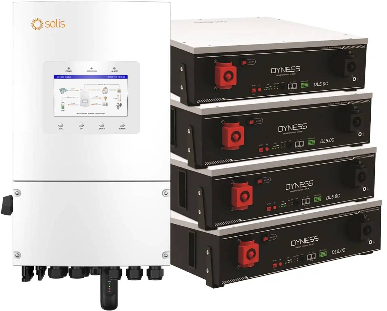 Система хранения энергии Solis S6-EH1P8K-L-PLUS-LDY20.48K1-LFP - Фото 1