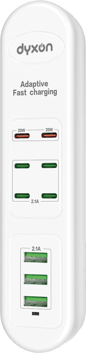 Купити Мережевий фільтр Dyxon US-D02 55W 6xUSB-C (PD)+3xUSB-A FAST CHARGER 2m White (DXN-USD02-55W-2M-W) - Фото 1 Мережевий фільтр Dyxon US-D02 55W 6xUSB-C (PD)+3xUSB-A FAST CHARGER 2m White (DXN-USD02-55W-2M-W) - Фото 1
