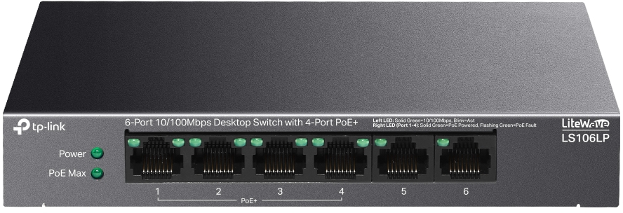 Коммутатор локальной сети (Switch) TP-Link LS106LP - Фото 1