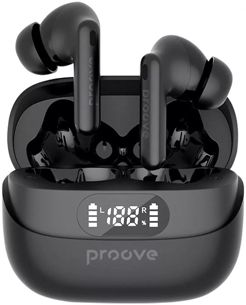 Наушники вкладыши беспроводные TWS Proove Digital Pro TWS with ANC (APP) Black (TWAP54002201) - Фото 1