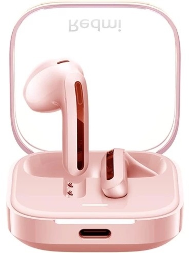Наушники вкладыши беспроводные TWS Xiaomi Redmi Buds 6 Active (BHR8395GL) Transparent Pink - Фото 1