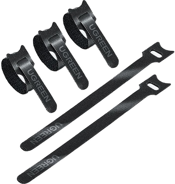 Органайзер для зберігання кабелів UGREEN LP401 Cable Winder 20-Pack Black (20245P20) - Фото 1
