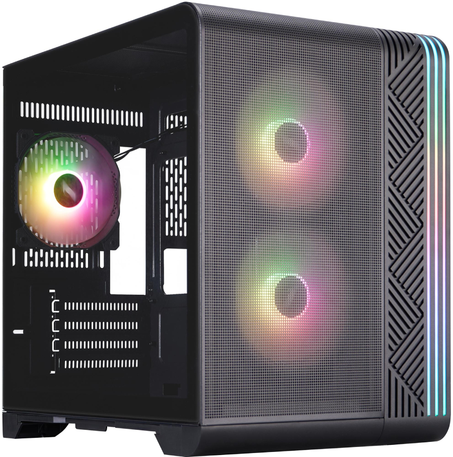 Корпус 1stPlayer VT5-BK-3F7 Black - Фото 1