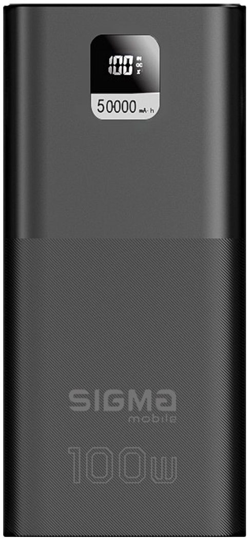 Батарея мобільна Sigma X-power SI50A6QLX black (50000mAh, PD100W) - Фото 1