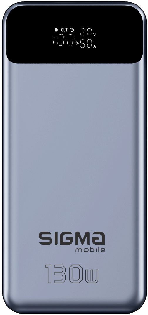 Батарея мобільна Sigma X-power SI30A7QLX silver (30000mAh, PD130W) - Фото 1