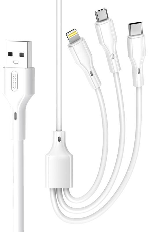 Кабель синхронизации данных XO 2.4A  3 in 1 data cable (CB-23U3) - Фото 1