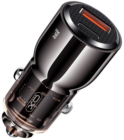 Автомобильное зарядное устройство XO CC58 95W Car Charger Type-C PD 65W + USB-A 30W (CC58_Tarnish) - Фото 1
