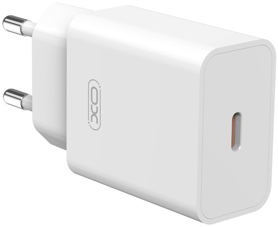Сетевое зарядное устройство XO L126 - 20W PD Single port USB-C (L126_White) - Фото 1