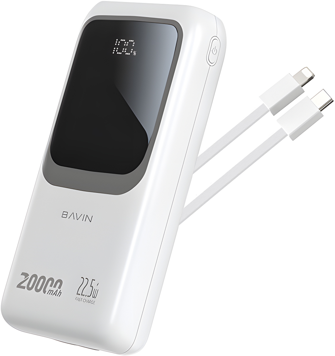 Батарея мобильная Bavin PC1030S 20000 mAh FAST CHARGING 22.5W White (Y-PC1030S WH) - Фото 1