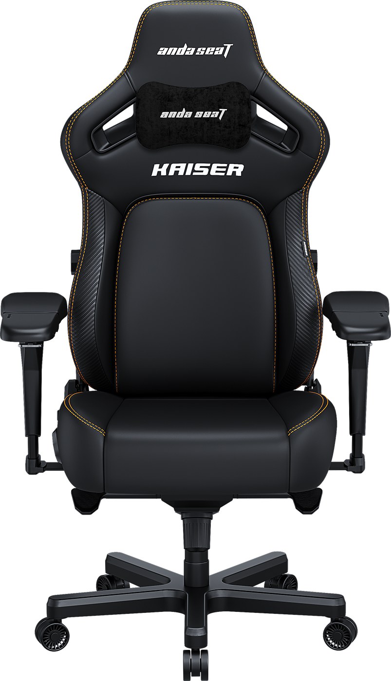 Кресло для геймеров Anda Seat Kaiser 4 Size L Black Premium PVC (AD12YDDC-L-20-B-PV/C) - Фото 1