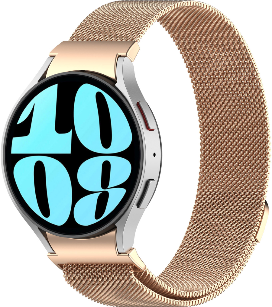Ремешок для смарт-часов Armorstandart Milanese Magnetic for Samsung Galaxy Watch 7 / FE / 6 / 6 Classic / 5 / 5 Pro / 4 / 4 Classic Rose Gold (ARM86844) - Фото 1