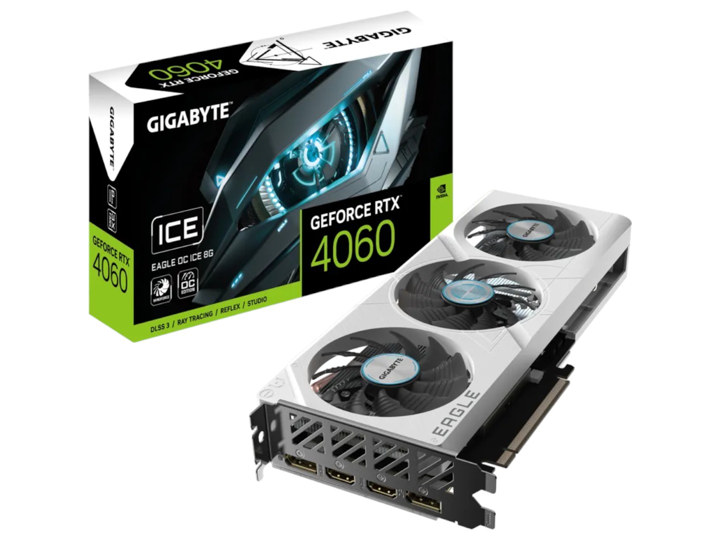 Відеокарта Gigabyte RTX4060 8GB (GV-N4060EAGLEOC ICE-8GD) - Фото 1