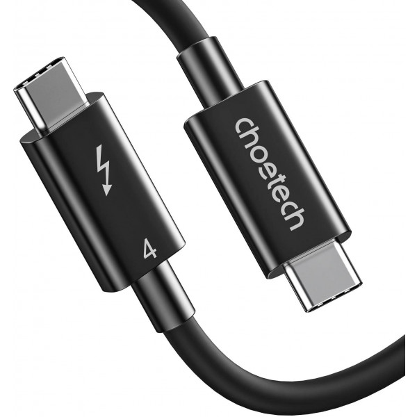 Кабель синхронизации данных Choetech USB4.0 Thunderbolt Type-C M-M, 0,8m 100W 8K HDR (A3010) - Фото 1