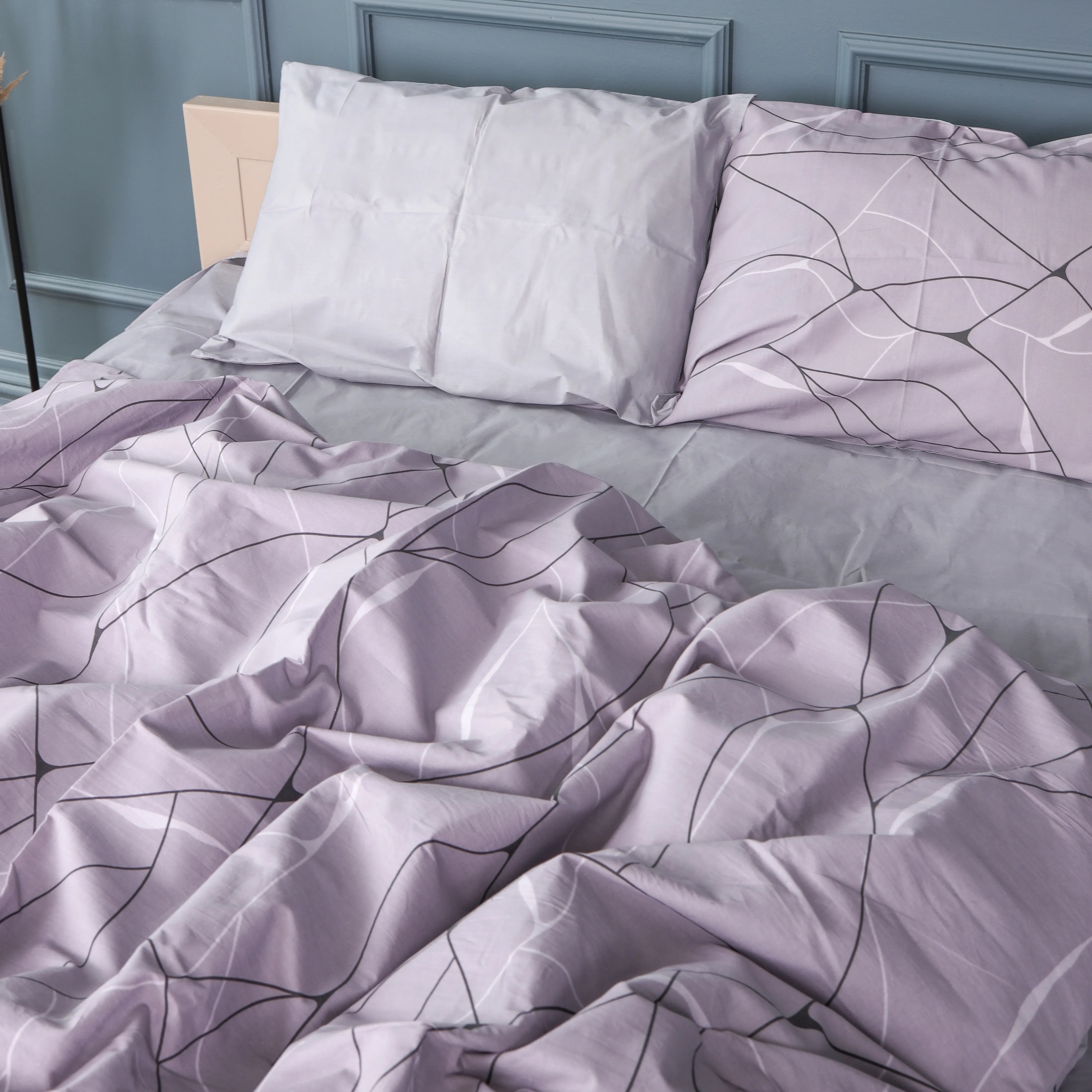 Комплект постільної білизни MirSon 143х210 см 17-0809 Accents Gray Бязь (2200011493442) - Фото 1