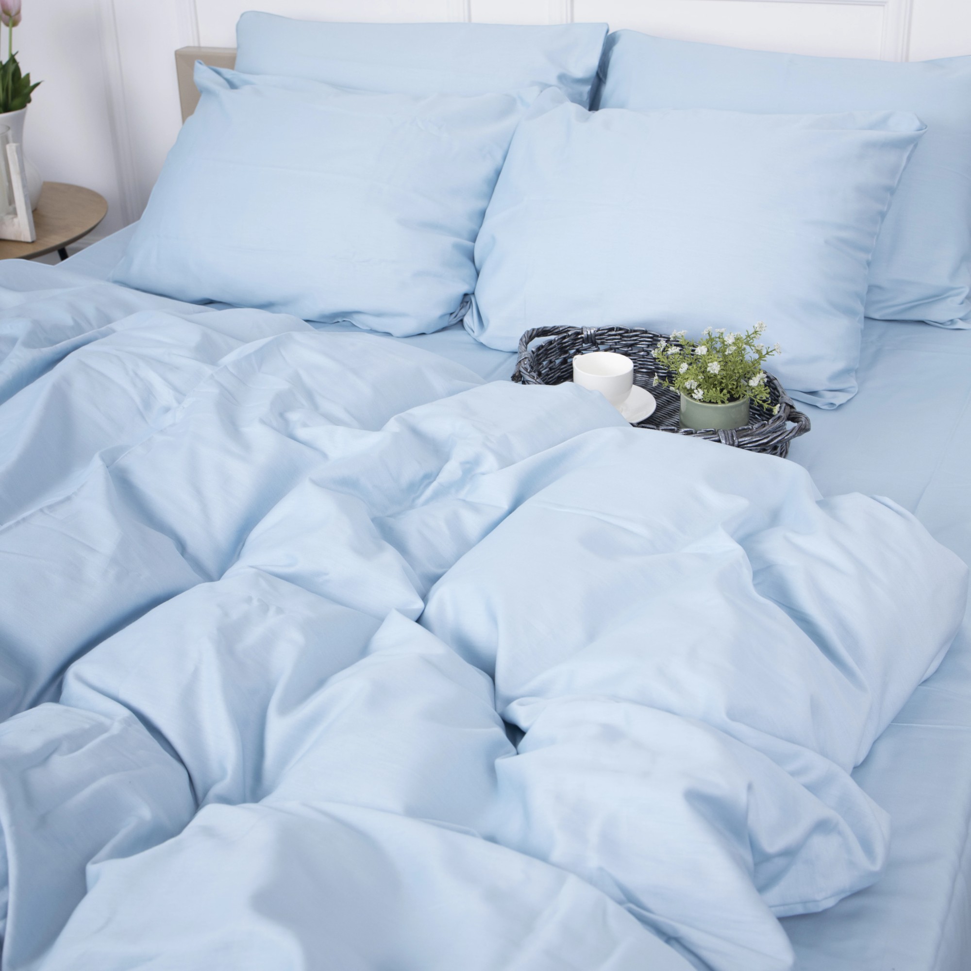 Комплект постільної білизни дитячий MirSon 110х140 Royal Soft 0842 Light Blue Сатин (2200008069209) - Фото 1