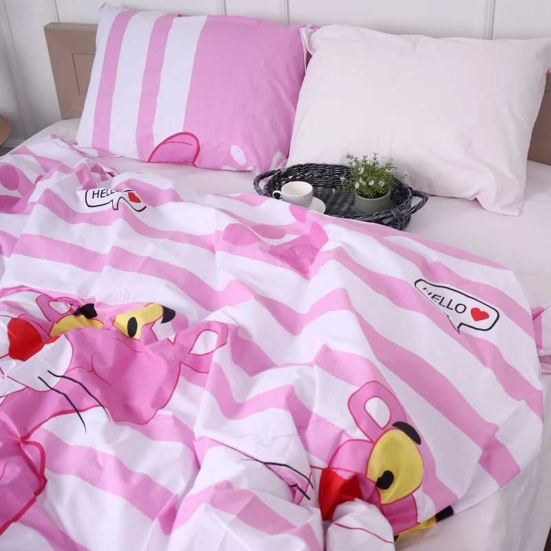 Комплект постільної білизни дитячий MirSon Бязь 17-0110 Pink Pantere 110х140 см (2200001606081) - Фото 1