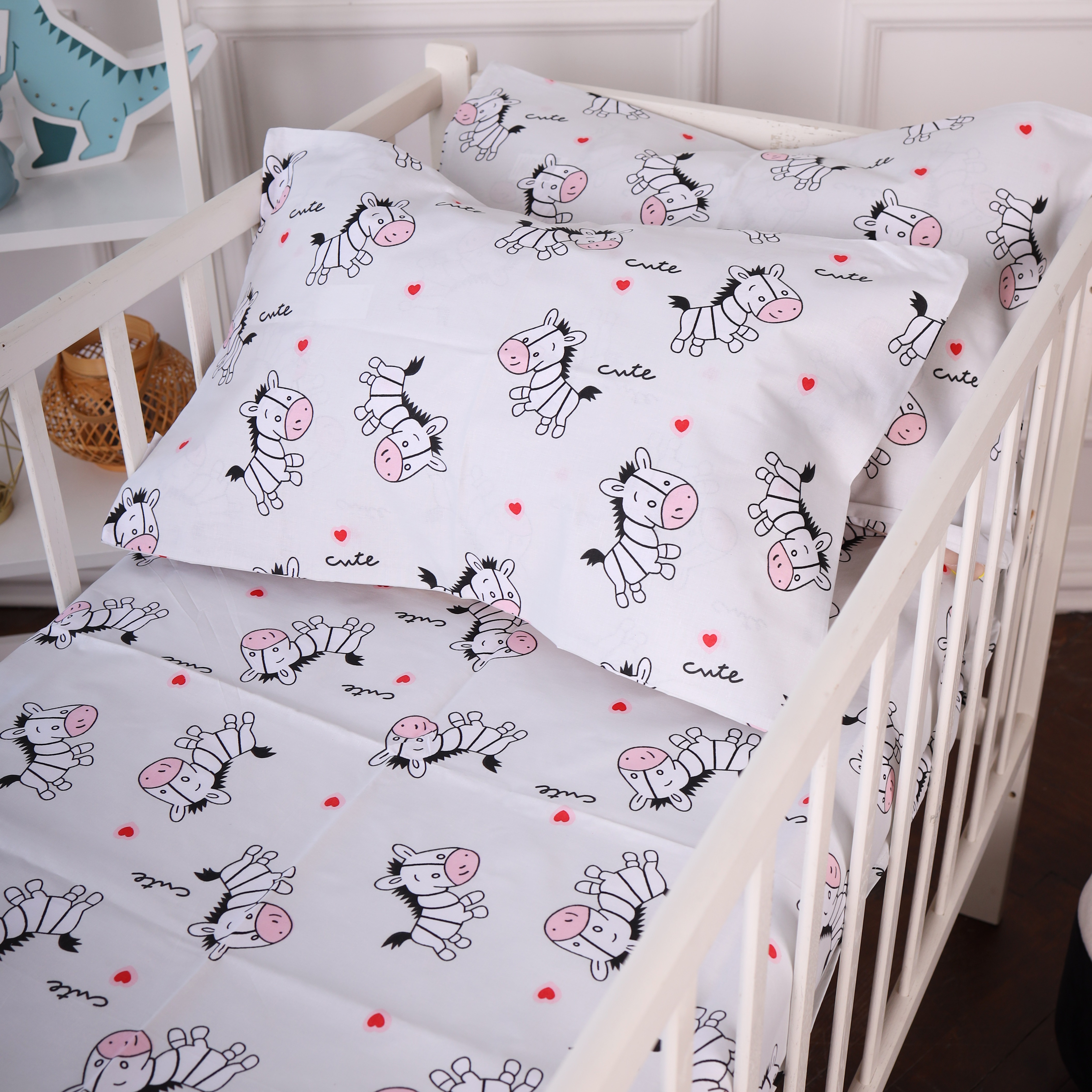 Наволочка MirSon 20-0040 Cute white zebra Бязь 70х70 см (2200010271799) - Фото 1
