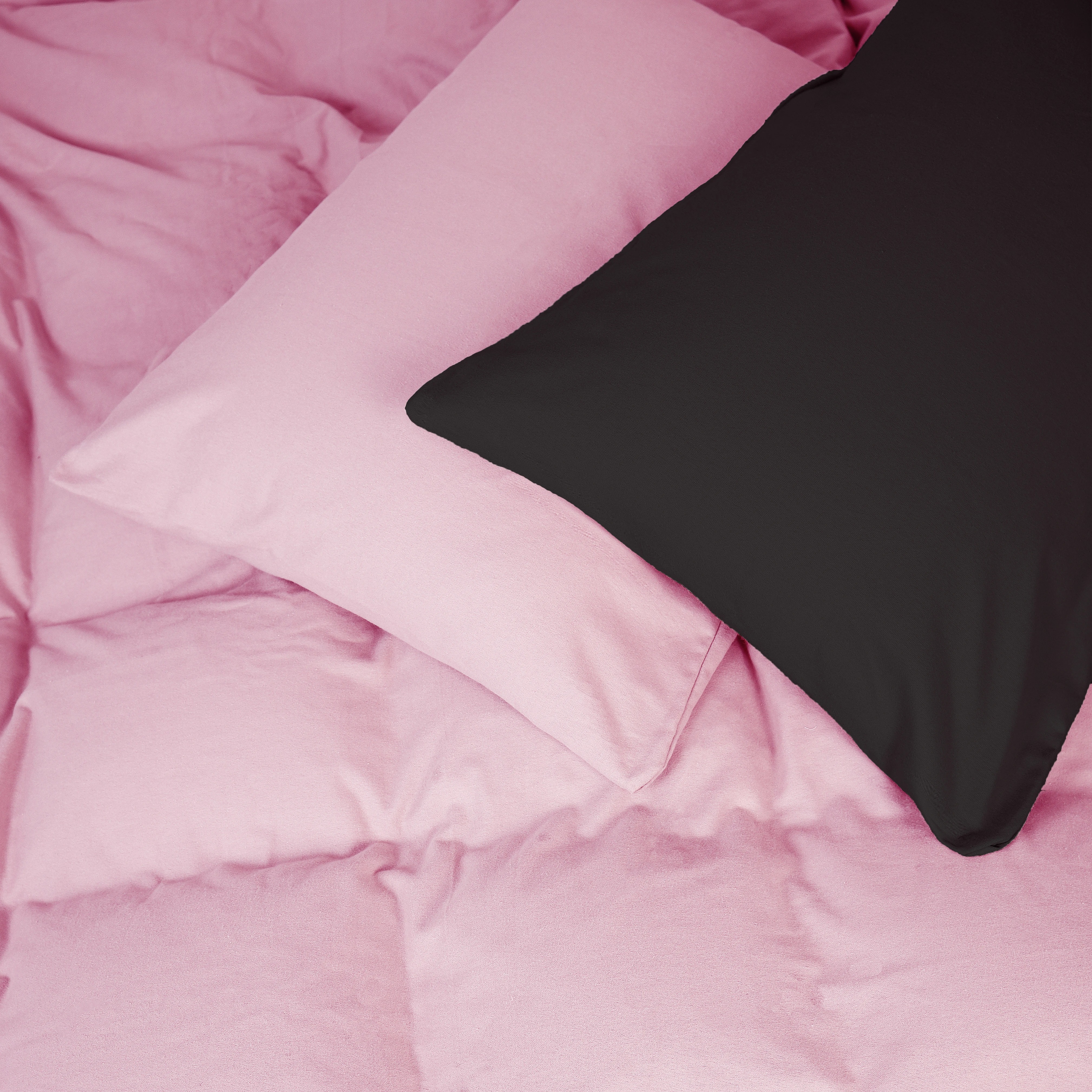 Наволочка MirSon Фланель 002-008 Black/Pink 60х60 см (2200009661945) - Фото 1