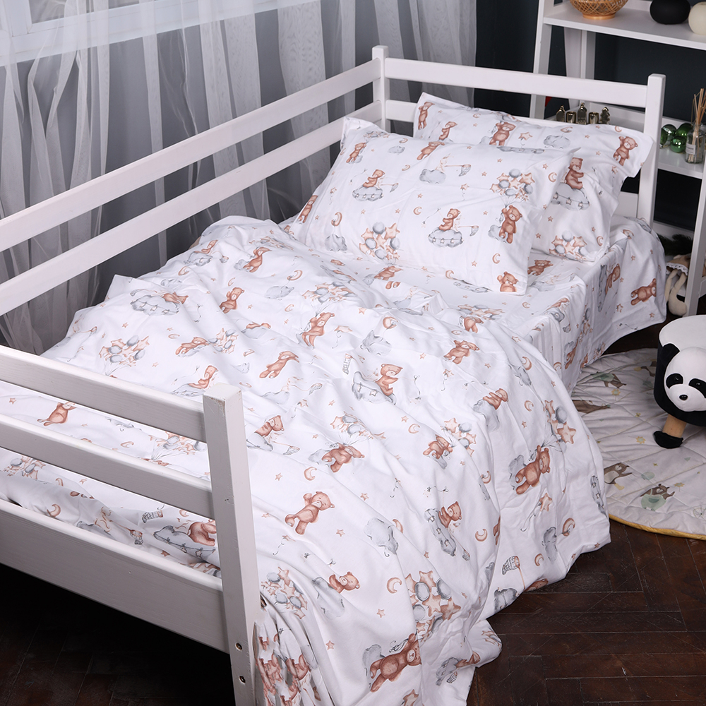 Купити Комплект постільної білизни MirSon 010 Teddy ballons 2x143x210 см (2200009654138) - Фото 1 Комплект постільної білизни MirSon 010 Teddy ballons 2x143x210 см (2200009654138) - Фото 1