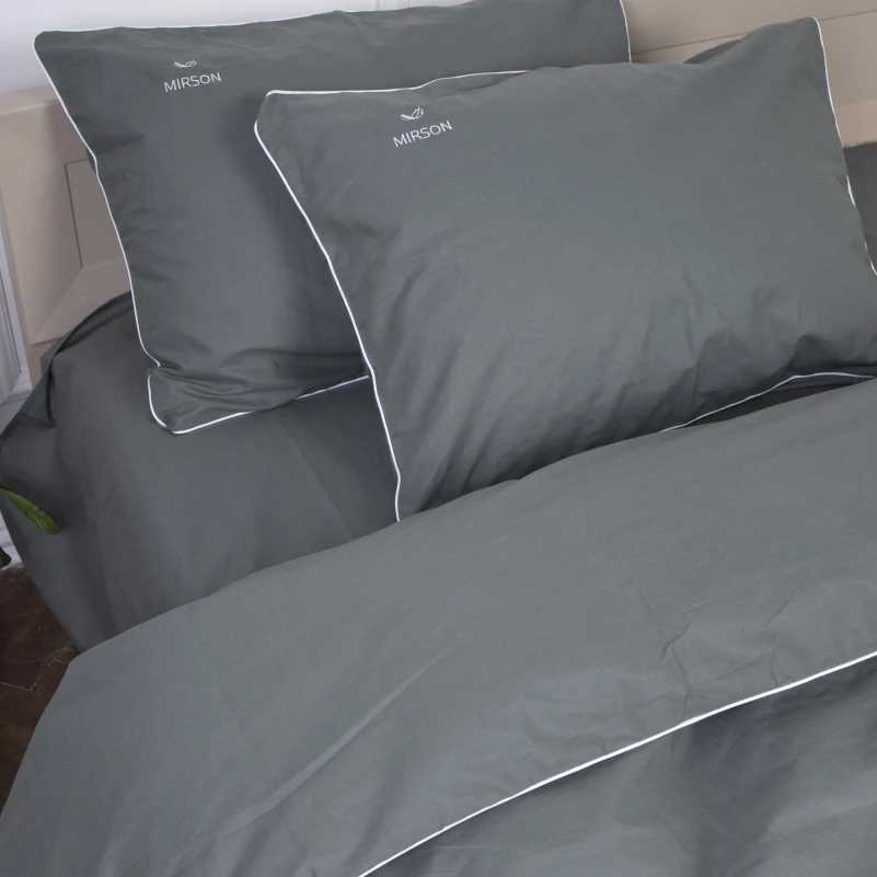 Комплект постельного белья детский MirSon Ranforce Elite Corner 16-7000 "Green Grey" 110х140 см (2200008400545) - Фото 1