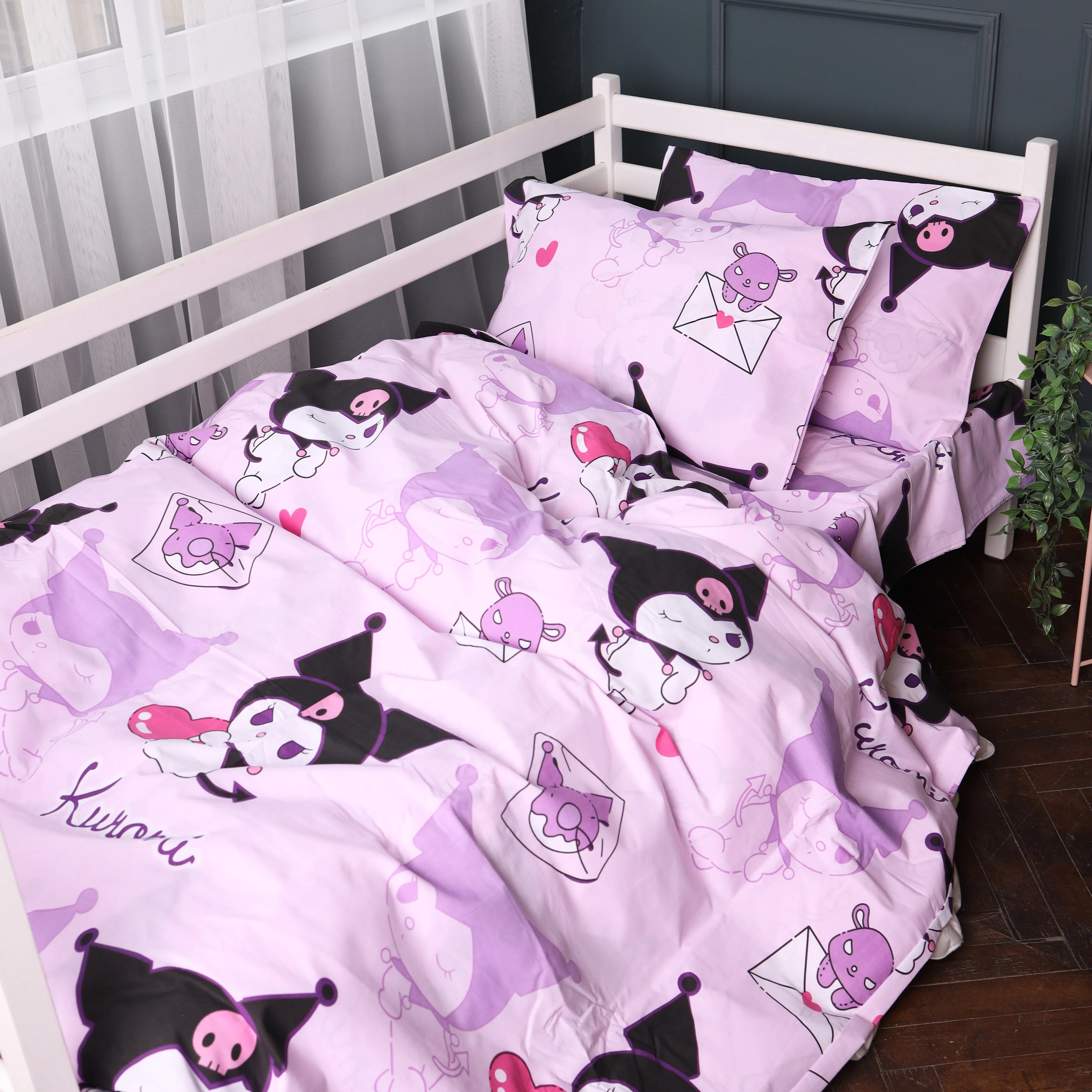 Комплект постільної білизни MirSon 143х210 см 17-0869 Lovely Kuromi Бязь (2200012067390) - Фото 1