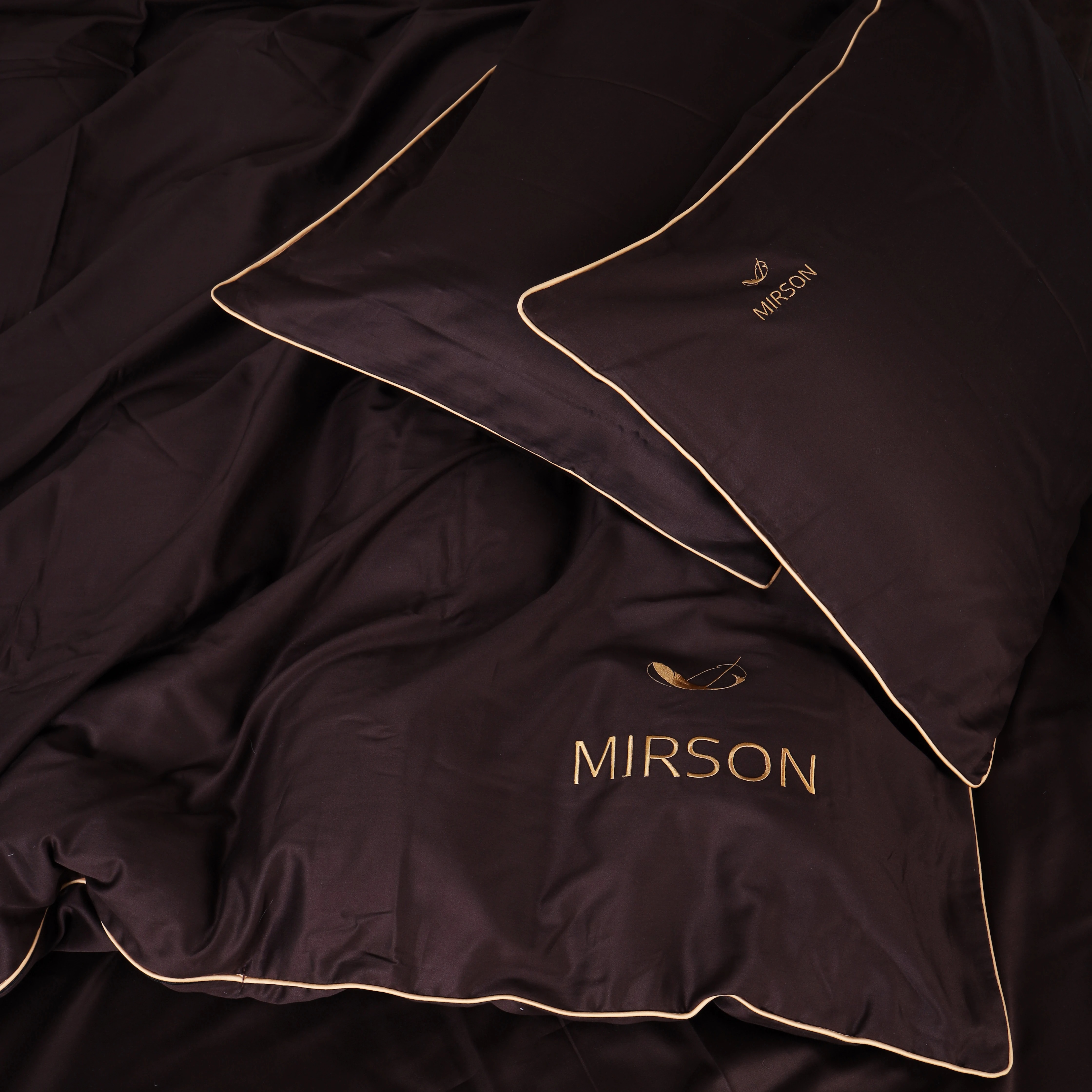 Наволочка MirSon Сатин 0211 Cacao Corner 70х70 см (2200008712457) - Фото 1
