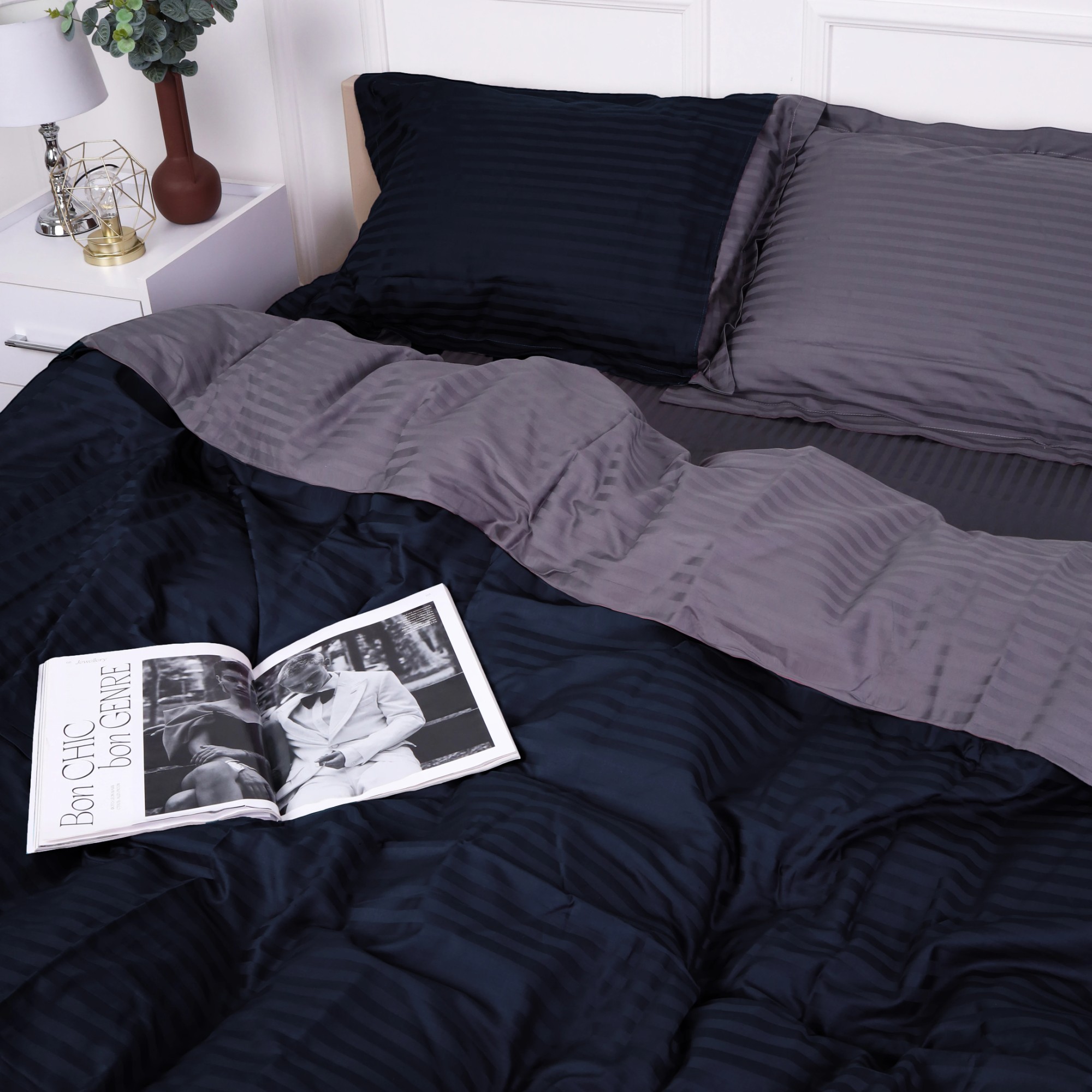Комплект постільної білизни дитячий MirSon Satin Stripe 30-0021 + 30-0011 Latifa 110х140 (2200005247525) - Фото 1