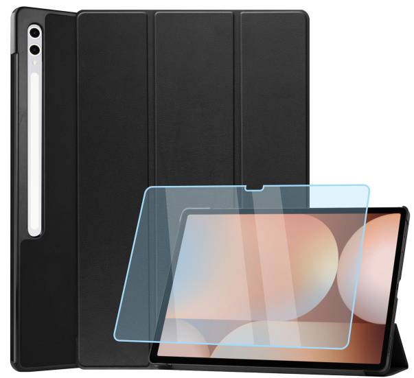 Чехол для планшета AIRON Premium для Samsung Galaxy Tab S10 Ultra 14.6 2024 с защитной пленкой и салфеткой Black (4822356758484) - Фото 1