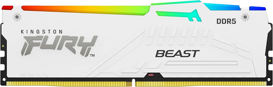 Купити Память DDR Kingston 32GB DDR5 CL30 DIMM FURY Beast White RGB EXPO (KF560C30BWEA-32) - Фото 1 Память DDR Kingston 32GB DDR5 CL30 DIMM FURY Beast White RGB EXPO (KF560C30BWEA-32) - Фото 1