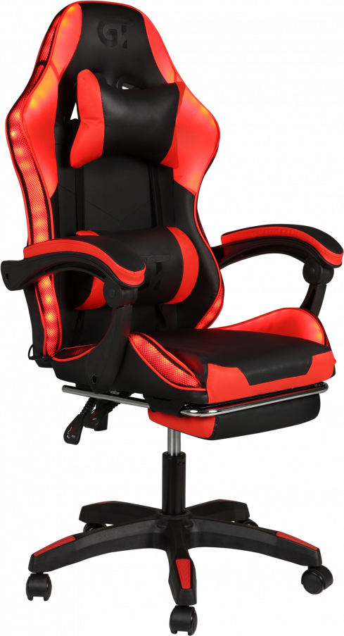 Кресло для геймеров GT Racer X-6031 Black/Red RGB - Фото 1