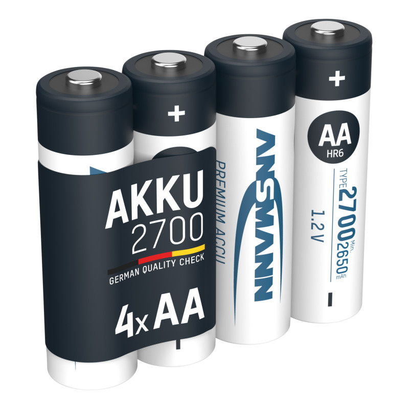 Аккумулятор тип AA Ansmann AA 4 X 2700 mAh NiMH 1.2V PREMIUM (5030842) - Фото 1