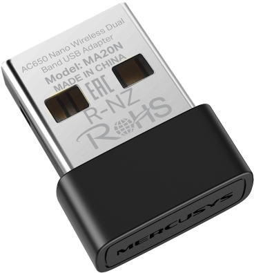 USB-адаптер сети WiFi Mercusys MA20N - Фото 1