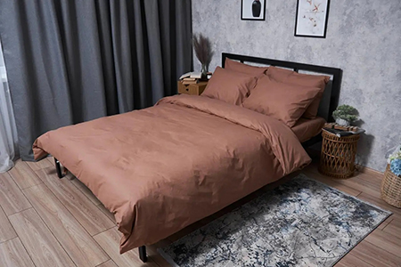 Комплект постільної білизни Moon&Star Бязь Gold Люкс «Light Brown» 200х220 нав. 4х50х70 (MS-820004528) - Фото 1