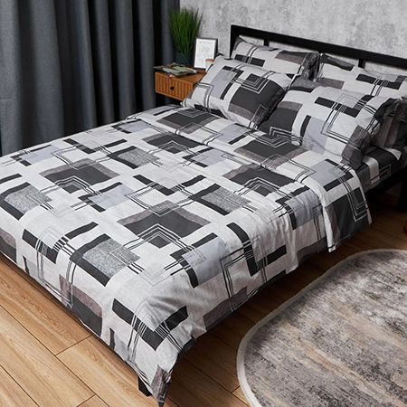 Комплект постільної білизни Moon&Star Бязь Gold Люкс «Modern Vision» King Size 220x240 нав. 2х50х70 (MS-820006511) - Фото 1