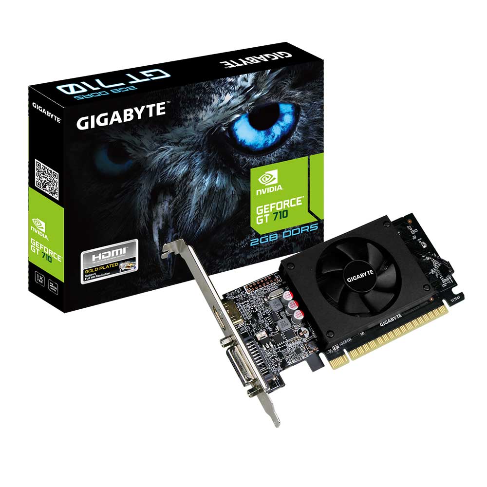 Видеокарта Gigabyte GeForce GT 710 2GB (GV-N710D5-2GL) - Фото 1