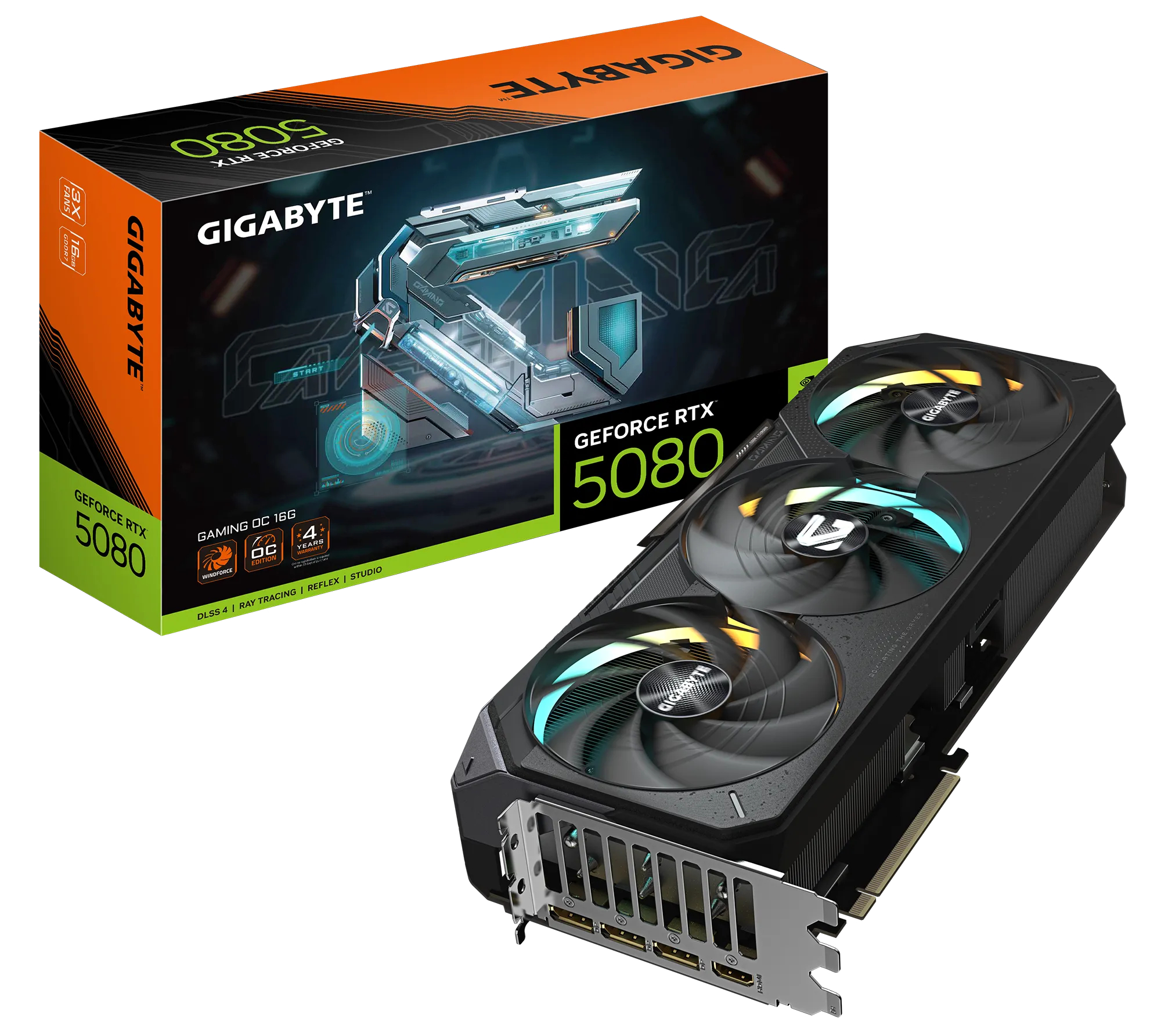 Відеокарта Gigabyte GeForce RTX 5080 GAMING OC 16G (GV-N5080GAMING OC-16GD) - Фото 1