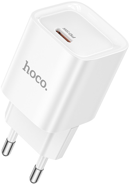 Сетевое зарядное устройство HOCO C146A PD20W charger (EU) White (6942007630245) - Фото 1