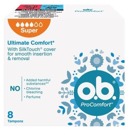 Тампоны гигиенические o.b. ProComfort Super 8 шт. (3574661331140) - Фото 1