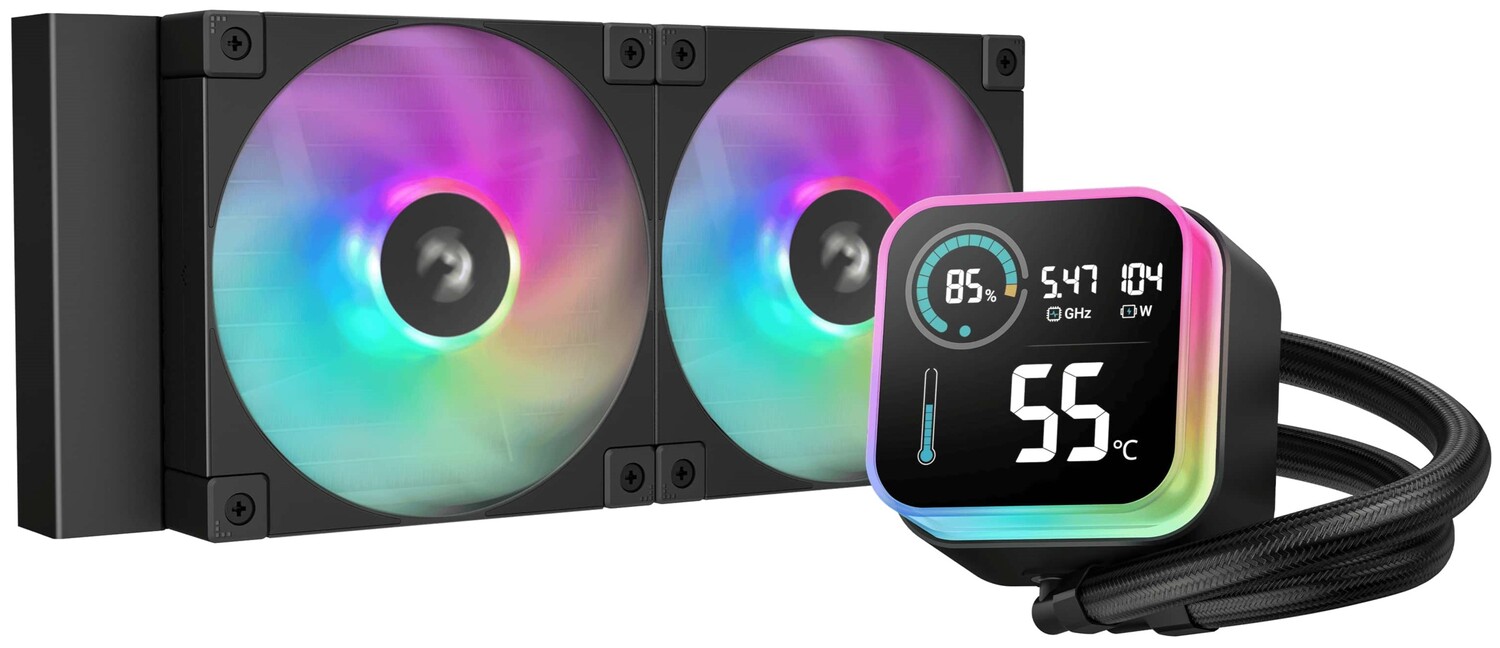 Водяная система охлаждения Deepcool LQ240 Black (R-LQ240-BKLSMW-G-1) - Фото 1